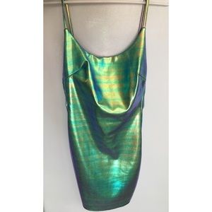 Metallic Bodycon Mini Dress